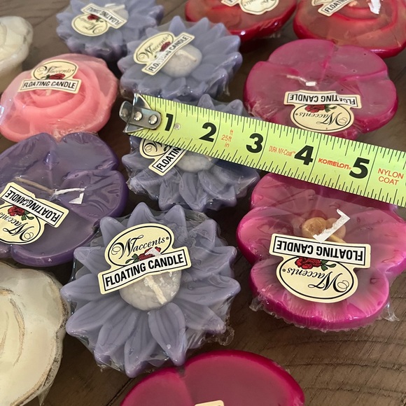 Floating Flower Candles by W’Accents made in USA lot of 24 - Picture 8 of 12